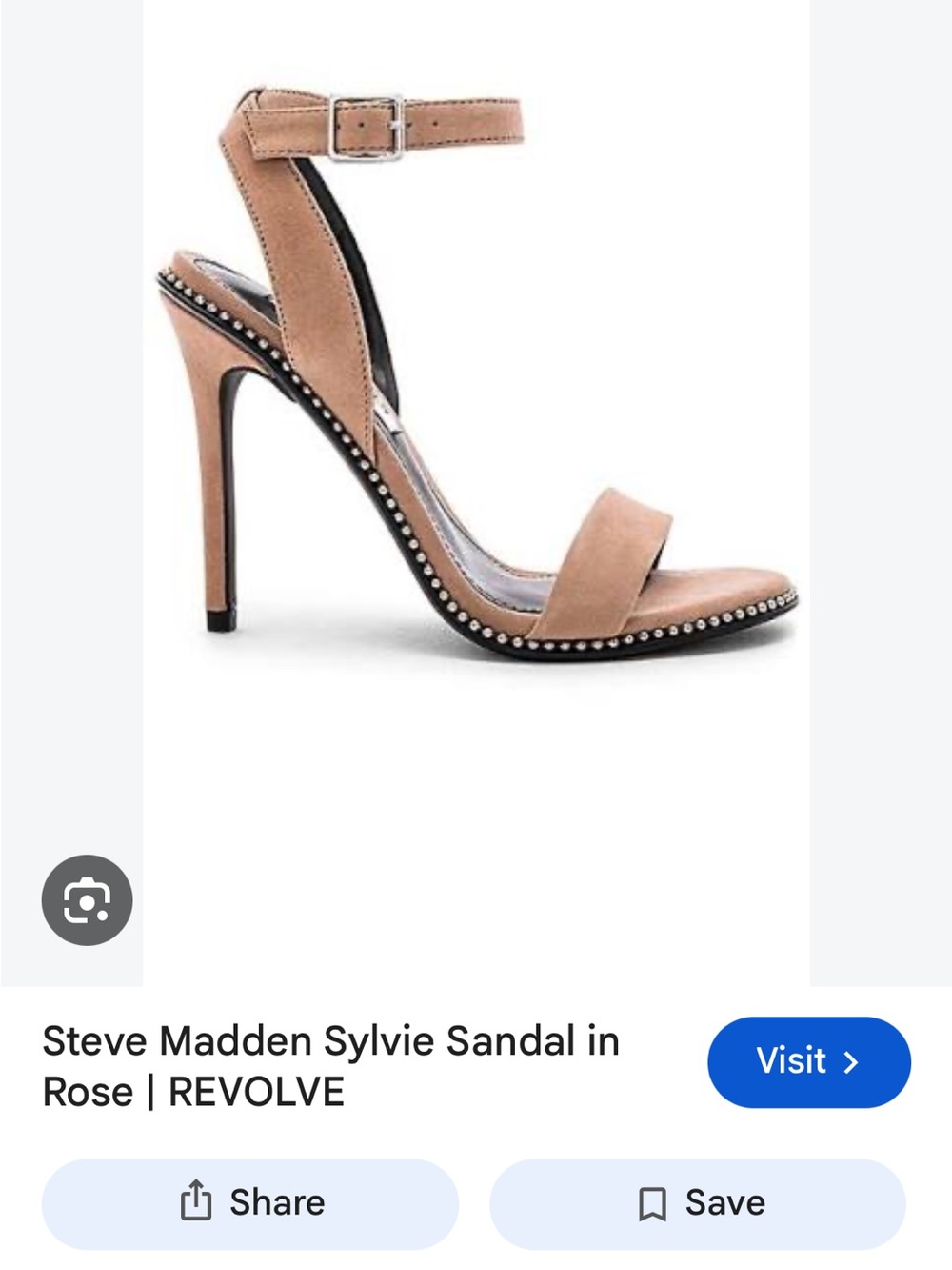 Steve Madden Sylvie Beige Suede Studded Slingback Heels